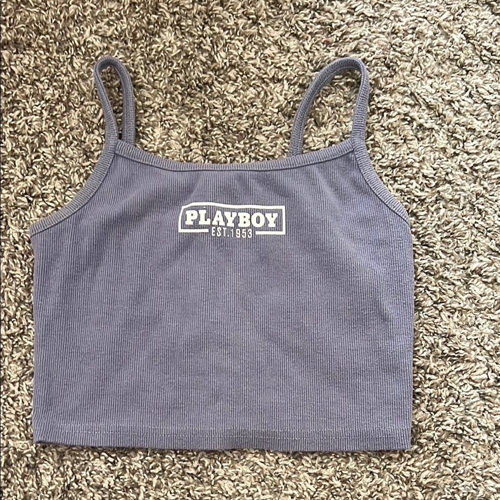 PacSun Purple Fitted Crop Tank Top